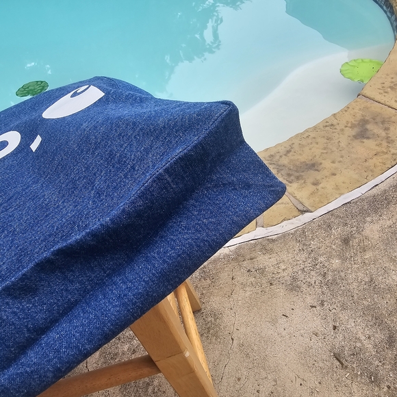 NEW A.P.C. X CARHARTT WIP Denim Washed Indigo Blue Shopper Tote - Picture 8 of 12